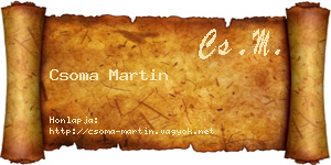 Csoma Martin névjegykártya